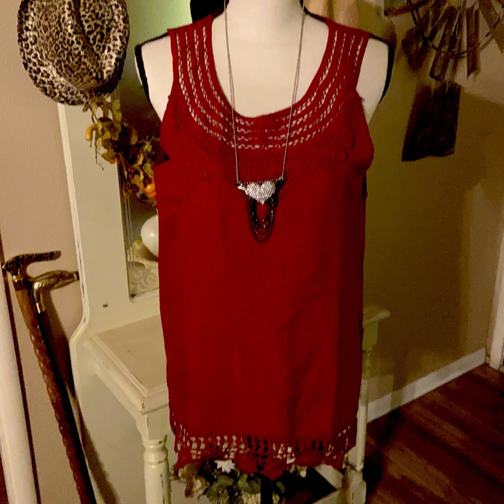 Beautiful short sleeve blouse burgundy